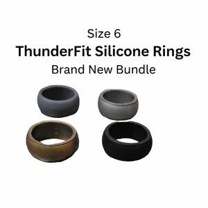 New ThunderFit Silicone Rings Bundle of 4 Wedding Bands Neutral Colors